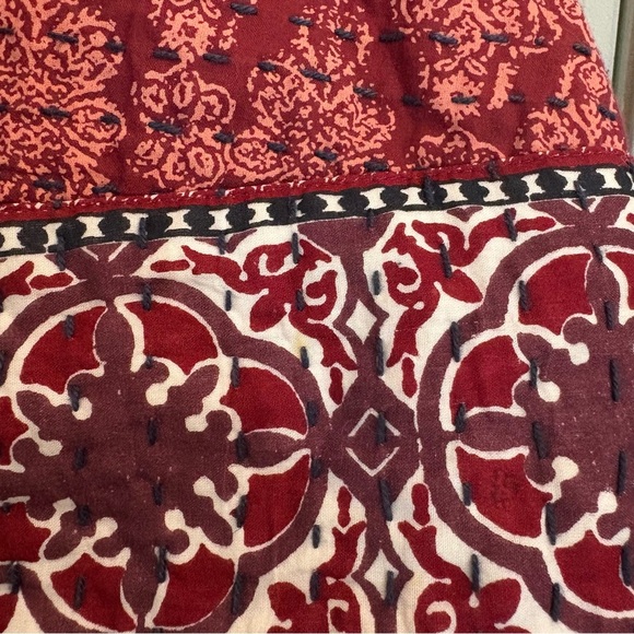 Sundance Cascade Ridge Quilted Kimono Robe in Red and White Size Petite XS/S - Picture 7 of 10